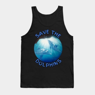 Save the Dolphins marine life Tank Top